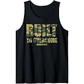 Built to Overcome Christian Men Camo Scripture Gym Workout Tank Top