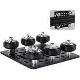 1-Pack Assembled 2040 V Gantry Plate Kit with 6pcs V Solid POM Wheels Only Compatible with 2040 4040 Series V Slot Aluminum Extrusion Profiles Linear Rail 3D Printer CNC Machine