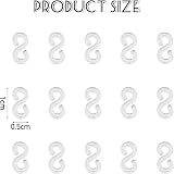 Gunwon 240 Pieces S Clips Loom Bands Clips Plastic Connectors Transparent White view 2