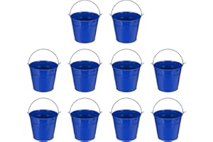 YELARXI Small Metal Buckets, Mini Buckets with Handle Galvanized Colored Tin Pail Containers Basket Party Supplies - Fit for 