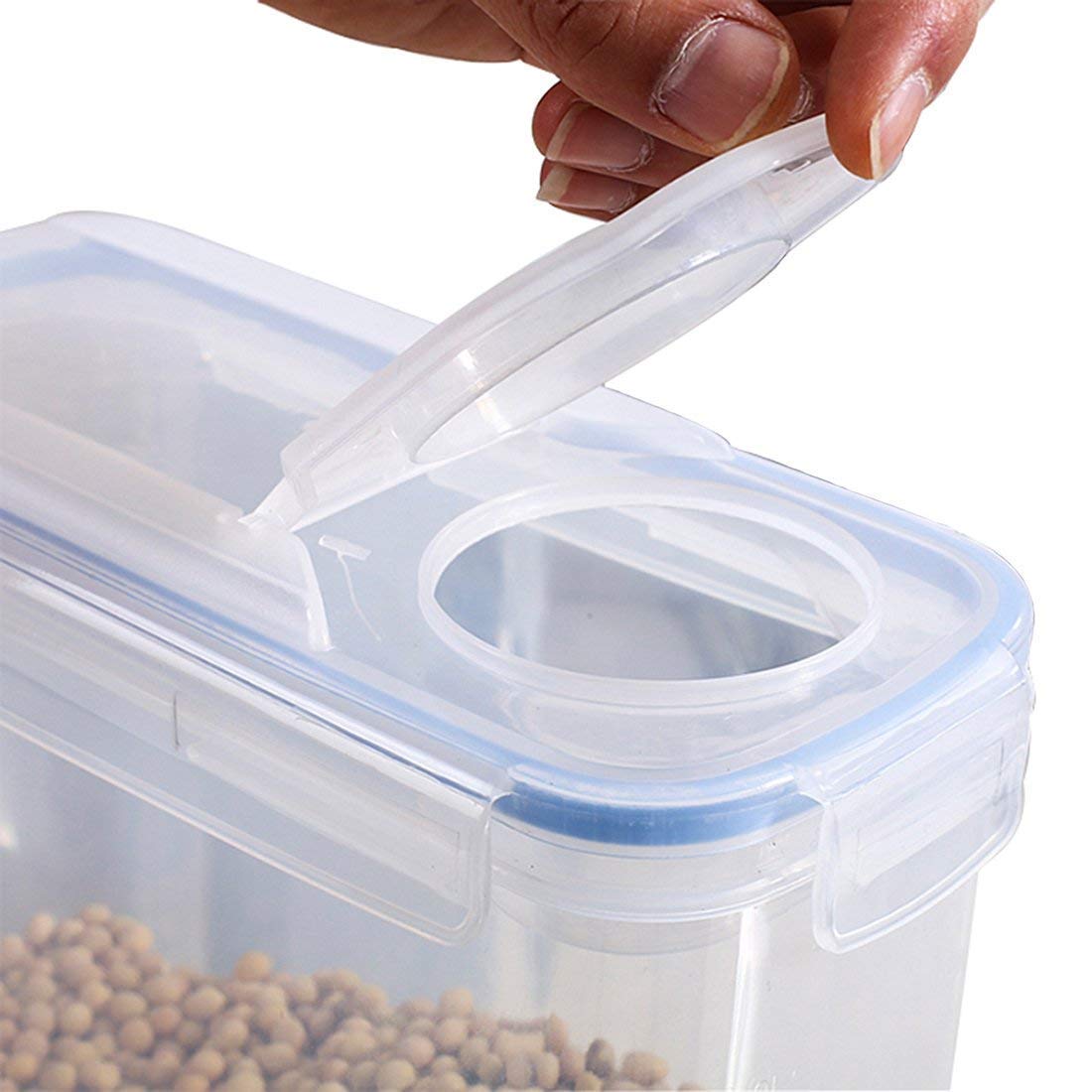 4 Contenitori Per Cereali In Bambù – 9x7x3 Pollici, Con Coperchi, Per Riso, Pasta E Snack