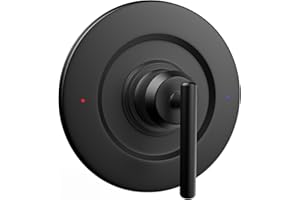 TJCYGO T2901BL Valve Trim Kit, Fit for moen Posi Series Temp Valves 2510, 2520, 2570, and 2590, Matte Black Shower Trim Kit, Shower Valve Handle Five Free Replacement