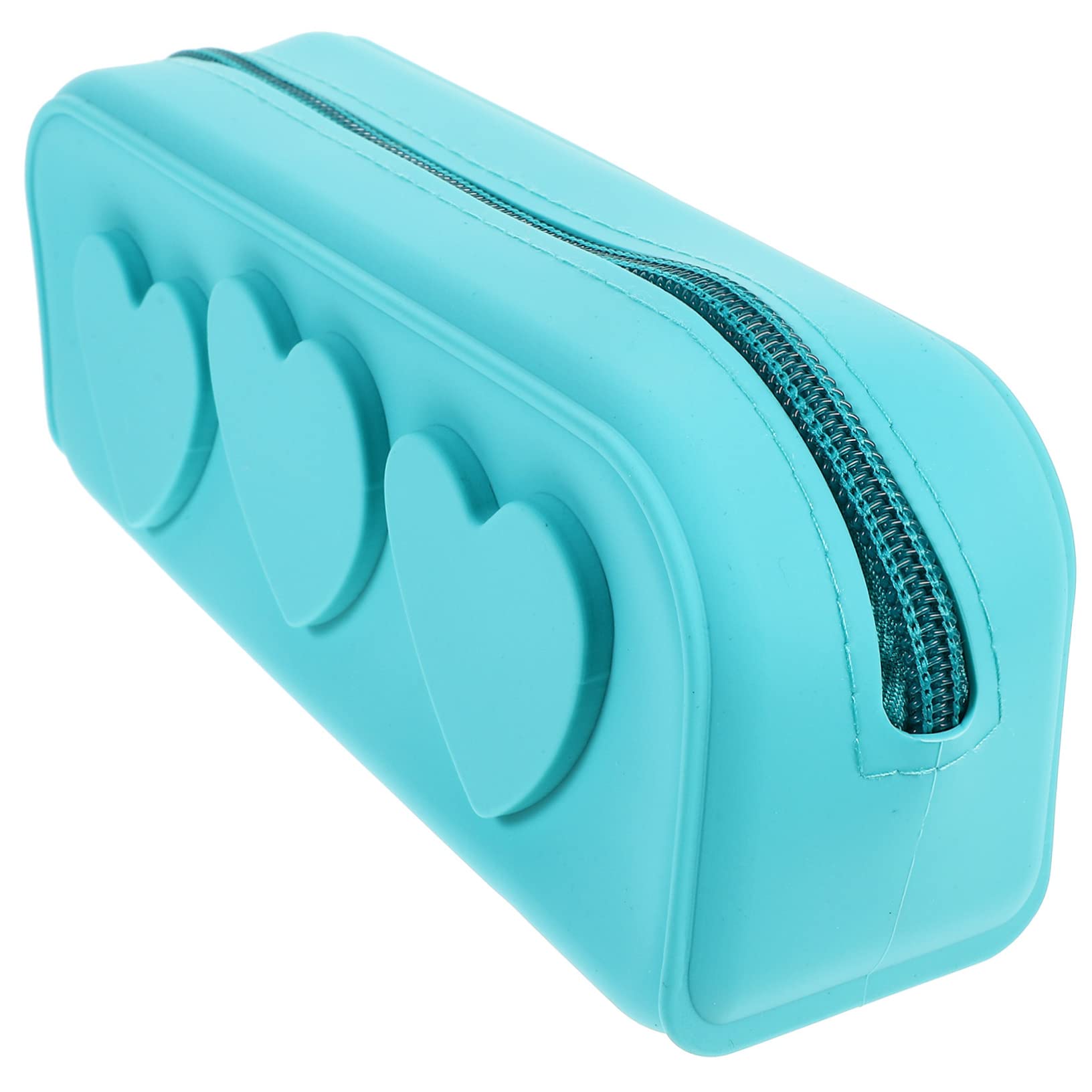 HOMSFOU Makeup Storage Bag Travel Suitcases Storage Bag Organizer Silicone Makeup Brush Travel Case Brush Pouch Holder Silica Gel Blue Organizers