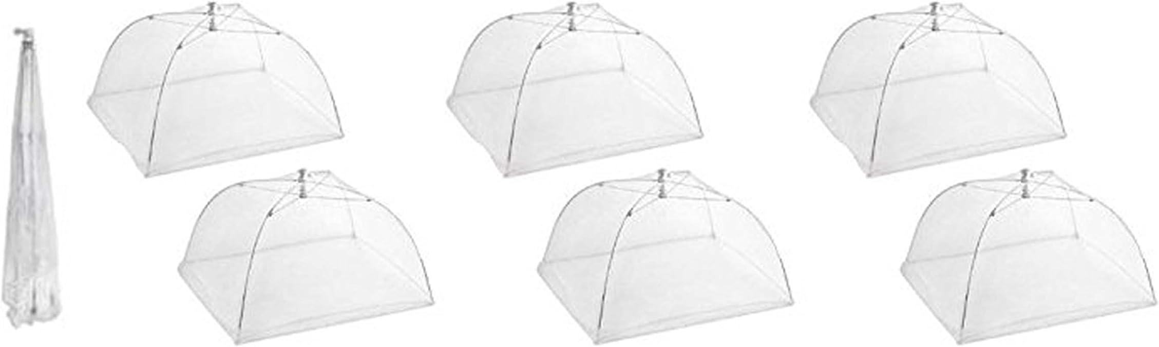 Smartkitch 6 Pack Large Pop Up Mesh Screen Food Cover Tents,16 Inch, - Keep Out Flies, Bugs, Mosquitos - Reusable
