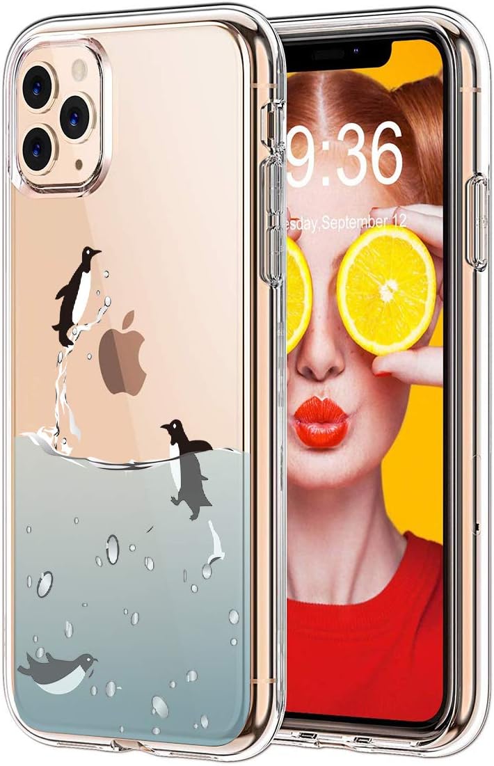 Clear iPhone 11 Pro Case, GoldSwift Clear Soft Flexible Case for iPhone 11 Pro 5.8-Inch 2019 (Flying Penguin)