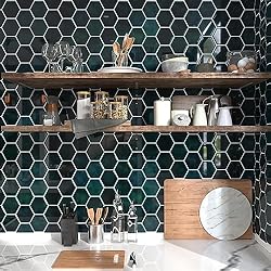 CRE8TIVE 16 Sheets Hexagon Peel and Stick Tiles