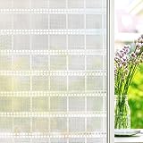 Rabbitgoo Privacy Window Films Static Decorative Film Non-Adhesive Heat Control Anti UV 35.4In. By 78.7In.