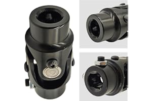 RABROPAR 3/4" 36 Spline X 3/4" DD Steering Shaft U Joint Single Universal Joint Coupling (Black, 3-1/4" Length)