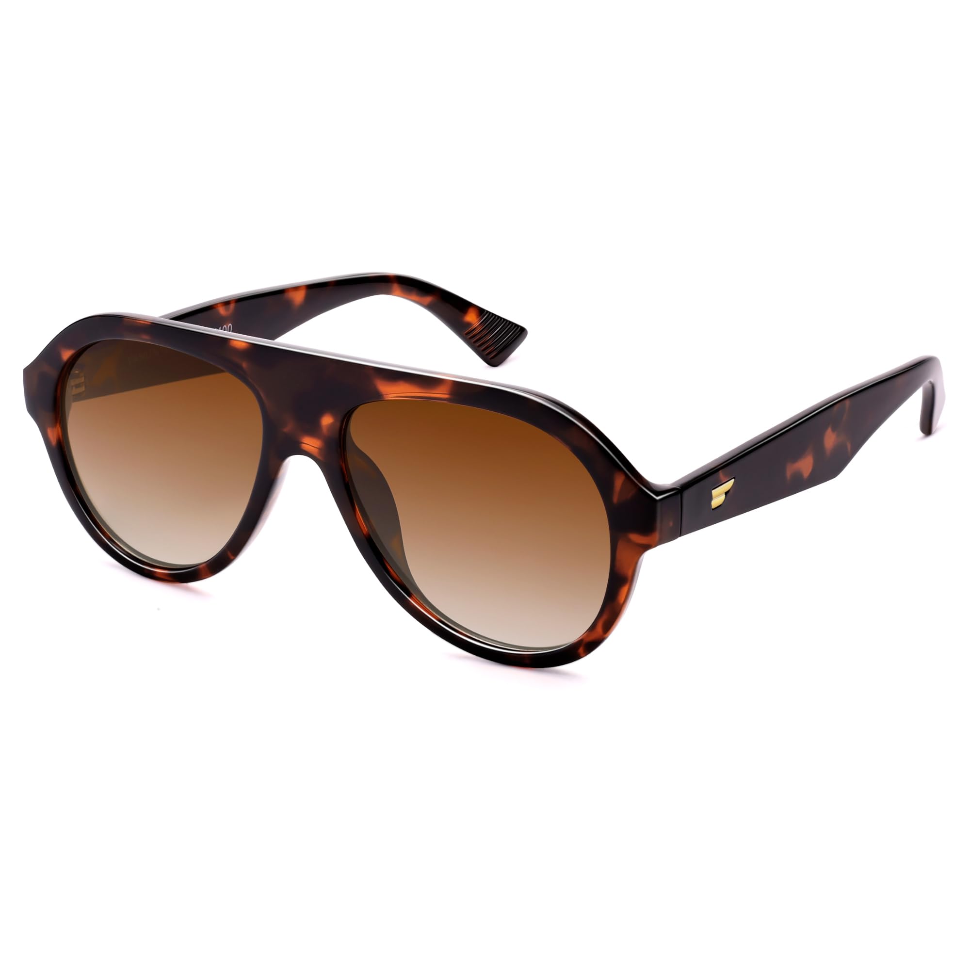 Photo 1 of VANLINKER Retro Aviator Polarized Sunglasses for Men Women Trendy 70s Vintage Plastic Frame Sun Glasses VL9750,Tortoise