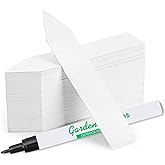 LINE42 4 Inch Plastic Plant Labels for Seedlings, Flexible Waterproof Plant Tags, Vegetable Gardening Stake Tags for Potted Plants and Outdoor Garden, White, 1000 Pcs