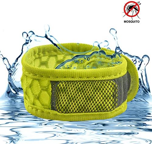 Mosquito Repellent Bracelet - 100% Natural Oil Safe and Lightweight for Adults &amp;Kids - Waterproof Wristband &amp; Insect Protection (green)