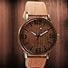 2016 Classical Wooden Watch Women Wristwatches Vintage Style Men Dress Watch Pu Leather Quartz Watch 3#