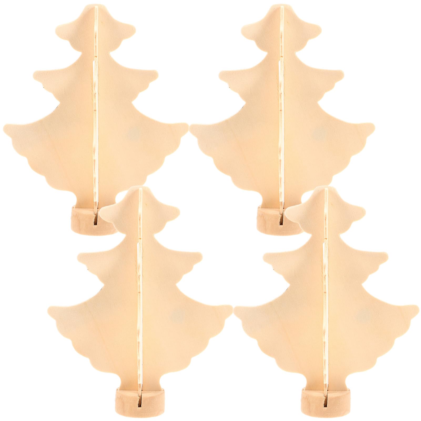 JOINPAYA 4Pcs Wooden Unfinished Christmas : Wooden Crafts Ornaments Slices Cutouts Embellishments Hanging for Decoration DIY