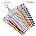 Hapree 12 Colors Gel Pen Set with Diamond Tip 0.5 mm Fine Point Colored Gel Ink Pens for Writing Note Taking Coloring Books Bullet Journal