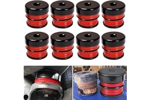HY-SPEED Red 8 Pack Silicone Body Mount Kit Compatible with 2008-2016 F250 F350 Crew Cab Superior Silicone Cab Mount Bushings Improve Bumpy Ride Durable Components Outperforms OEM and PU Mounts