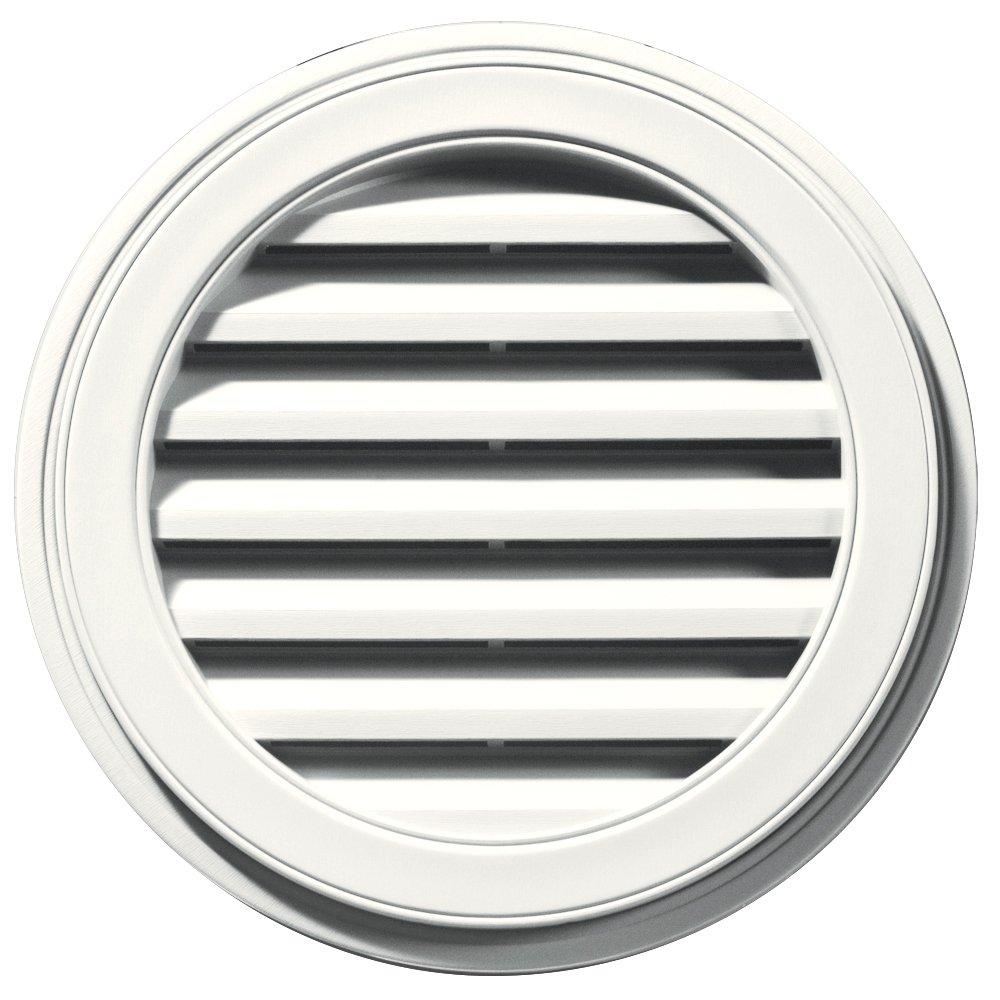 Builders Edge 120032222123 22" Round Vent 123, White