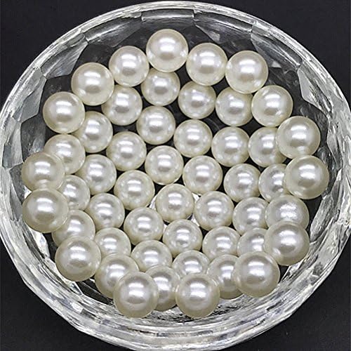 100 Pcs Pearl Plastic Decorative Craft Pearl Beads Loose Beads for Beading Jewelry Making Vase Fillers Weddings,Engagements,Special Events Decorations,No Hole by Jiabetterniu