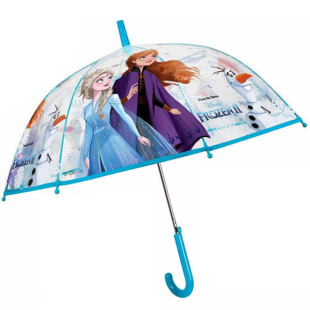 PERLETTI Transparent Frozen 2 Disney Automatic Umbrella 45 cm, Colour, único, Transparent theme automatic