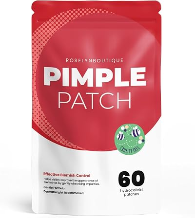 roselynboutique Pimple Patches 60 Dots Tea Tree Oil Hydrocolloid 4 Sizes