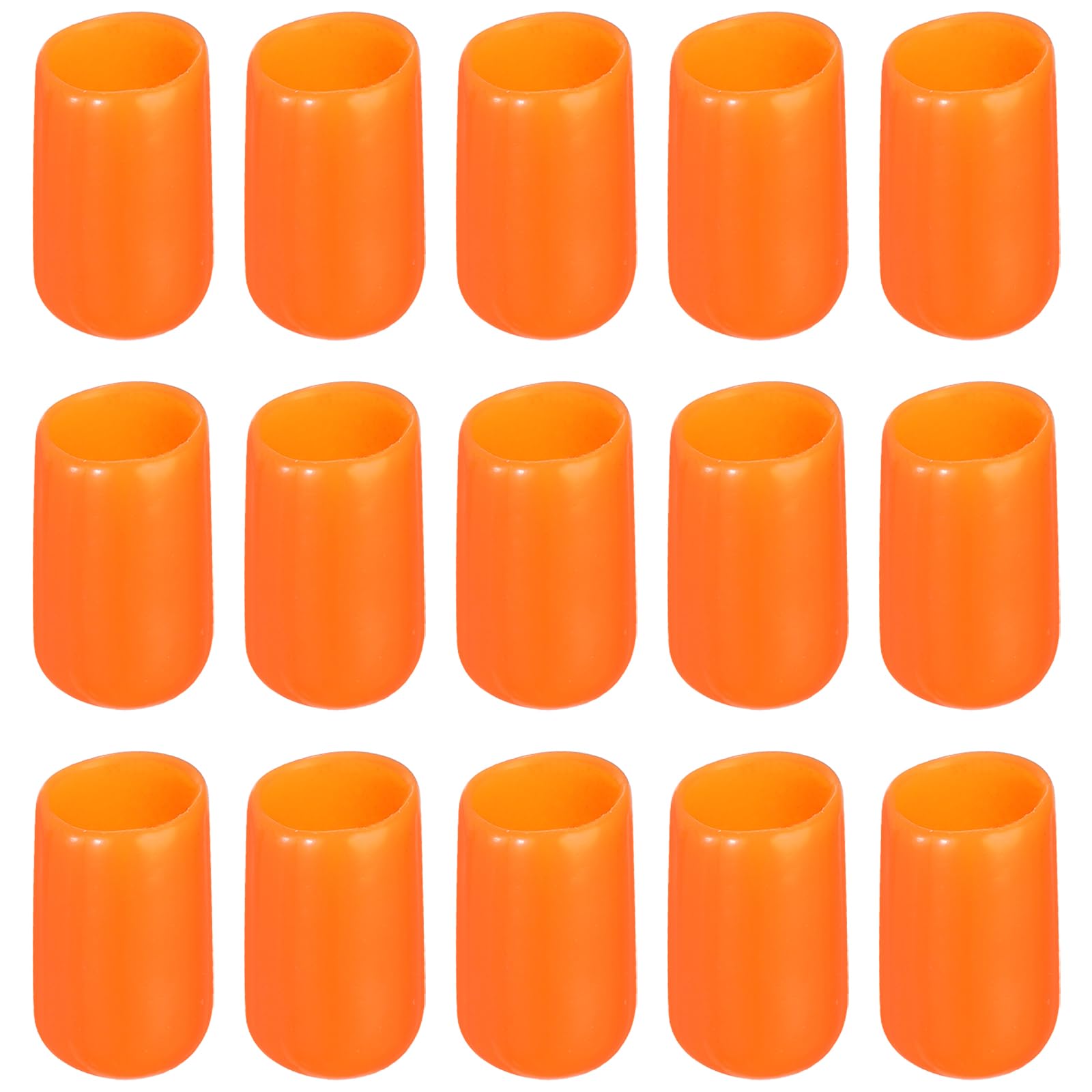 Rebower 100 Pack Screw Thread Protector Cover Rubber End Caps, [for Screw, Bolt, Rod End Cap] - 5/16 inch(8mm) inner dia/Orange