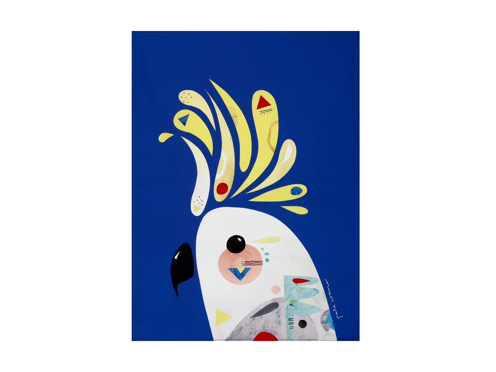 Maxwell & Williams Pete Cromer Bird Tea Towel, Cockatoo Print, 1% Cotton, 7 x 5 cm