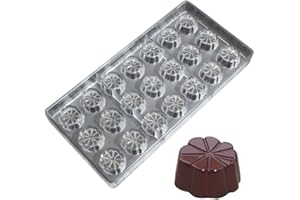 Polycarbonate Chocolate Mold DIY Candy Mould Clear Hard Plastic Bakeware Pastry Tools Clover Flower (19341)