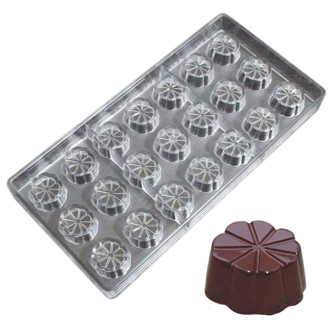 Polycarbonate Chocolate Mold DIY Candy Mould Clear Hard Plastic Bakeware Pastry Tools Clover Flower (19341)