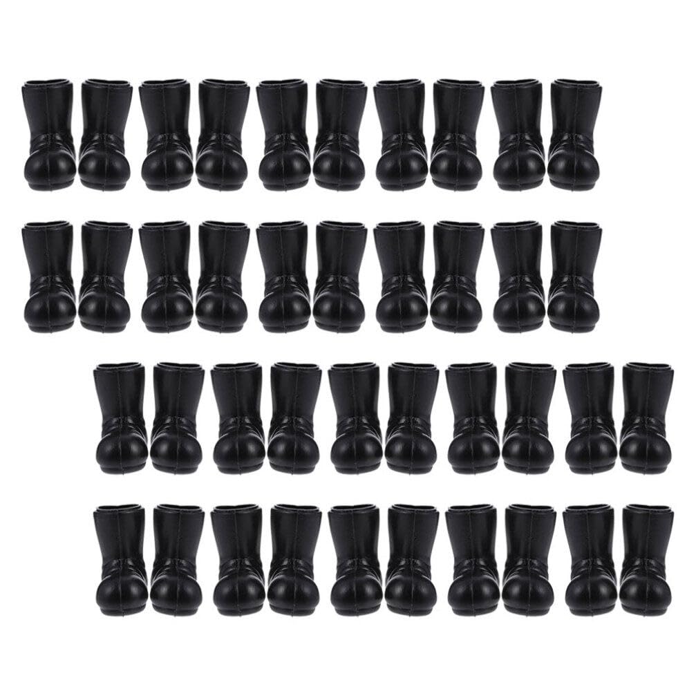 50pcs Decorative Mini Boot Santa Claus Shoes Miniature Xmas Props for Dollhouse Accessories Home Decor Cute Mini Shoes Ornaments for Christmas Decoration