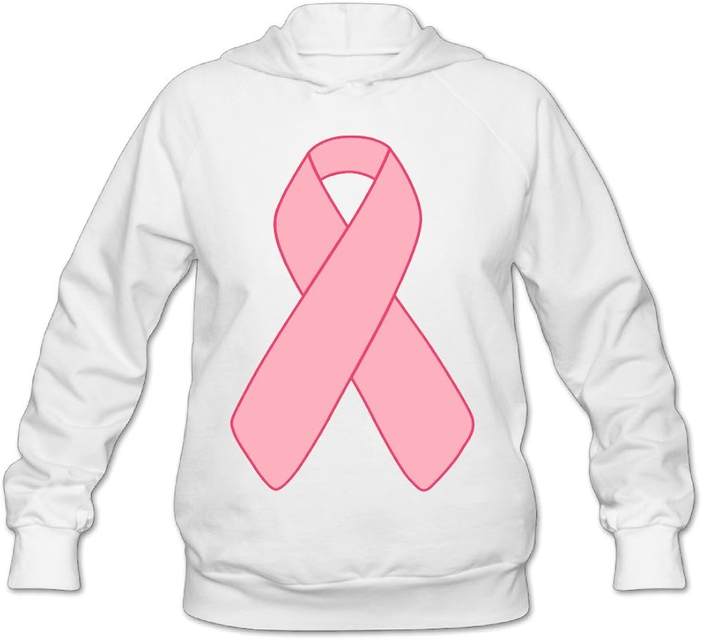 Womens Breast Cancer Pink Ribbon Hooded Hoodie Sweatshirt