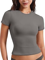 YEOREO Women T Shirt Double Lined Fitted Sweeney
