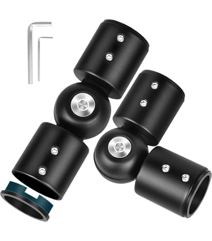 Connecteur De Tringle à Rideaux D'angle De Fenêtre De 2,5 Cm - Doré - Réglable - Rallonge De Tringle à Rideaux Coudée à Charnière Pour Baie Vitrée Ou Tringle à Rideaux D'angle