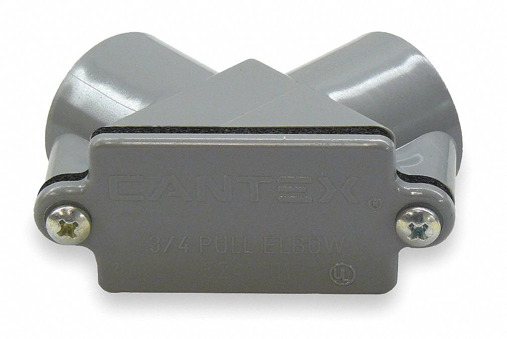 CANTEX Pulling Elbow, PVC, 1/2 in. Conduit Fittings