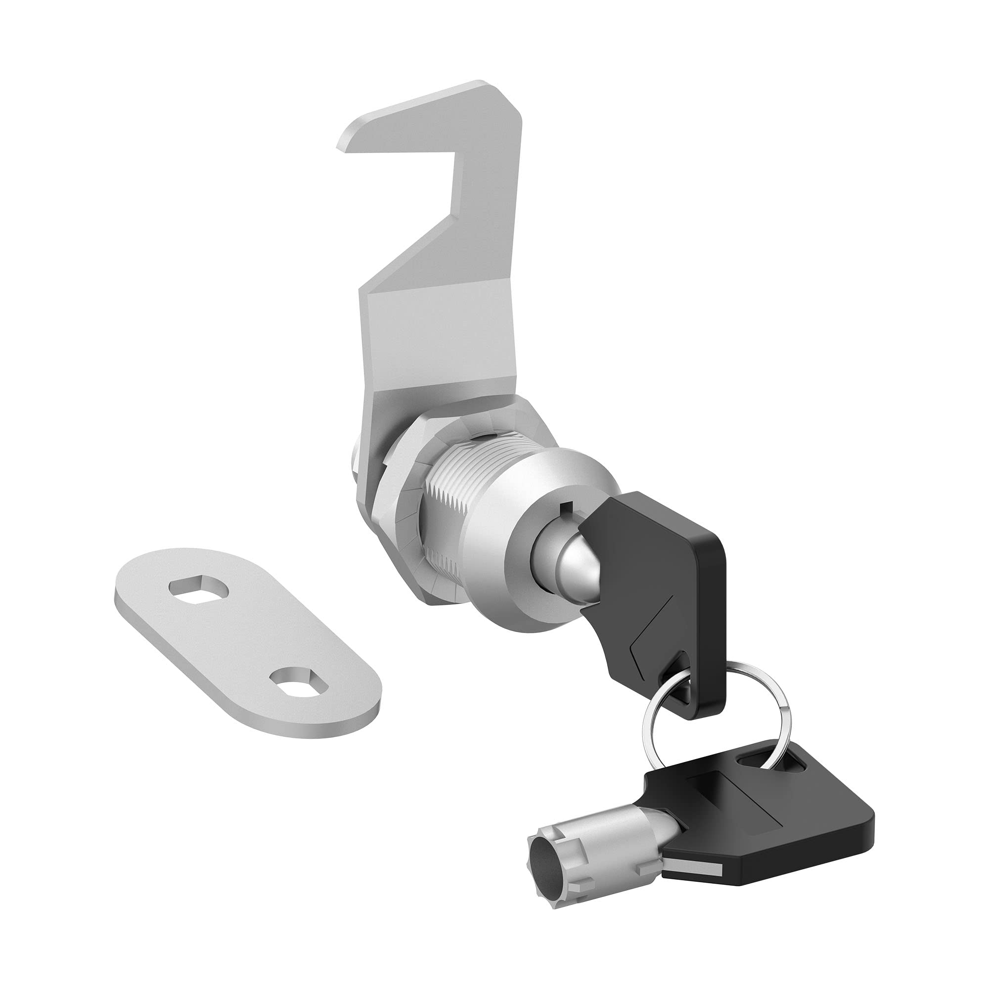 inBovoga 1 Pack Toolbox Locks with Keys, Hook Cam, Tubular Cam Locks 5/8" Keyed Alike, Toolbox Lock Secure File Drawer Mailbox Cabinet Lock, Zinc Alloy