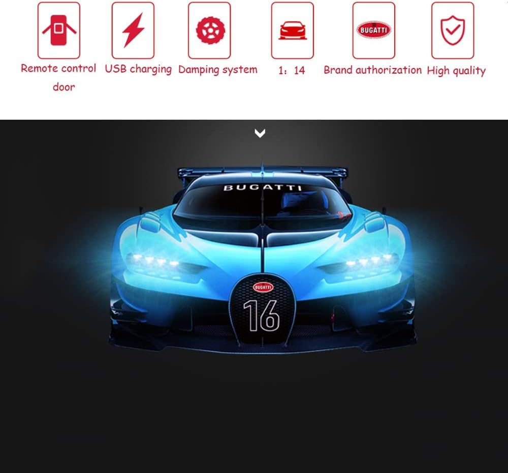 Ycco Bugatti Rc Tout Terrain Geant Echelle 1 12 Bugatti Veyron Grand 39 5 Cm Sport Vitesse Radio Telecommande Modele Jouet Voiture Garcon Filles Anniversaire Jouet For Enfants Cadeau Bleu Vehicules Vehicules A Moteur