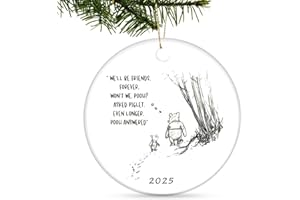 Friend Bestie Gifts Christmas Ceramic Friendship Decorations Ornaments Gifts Keepsake Christmas Farewell,Goodbye Leaving Idea