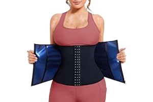 KUMAYES Sweat Waist Trainer Trimmer for Women lower belly fat Workout Belt Sweat Band Weight Loss Sauna Suit Hot Body Shapers