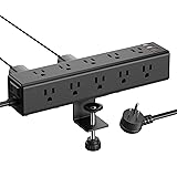 CCCEI Standing Desk Clamp Power Strip with 15