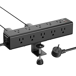 CCCEI Standing Desk Clamp Power Strip with 15