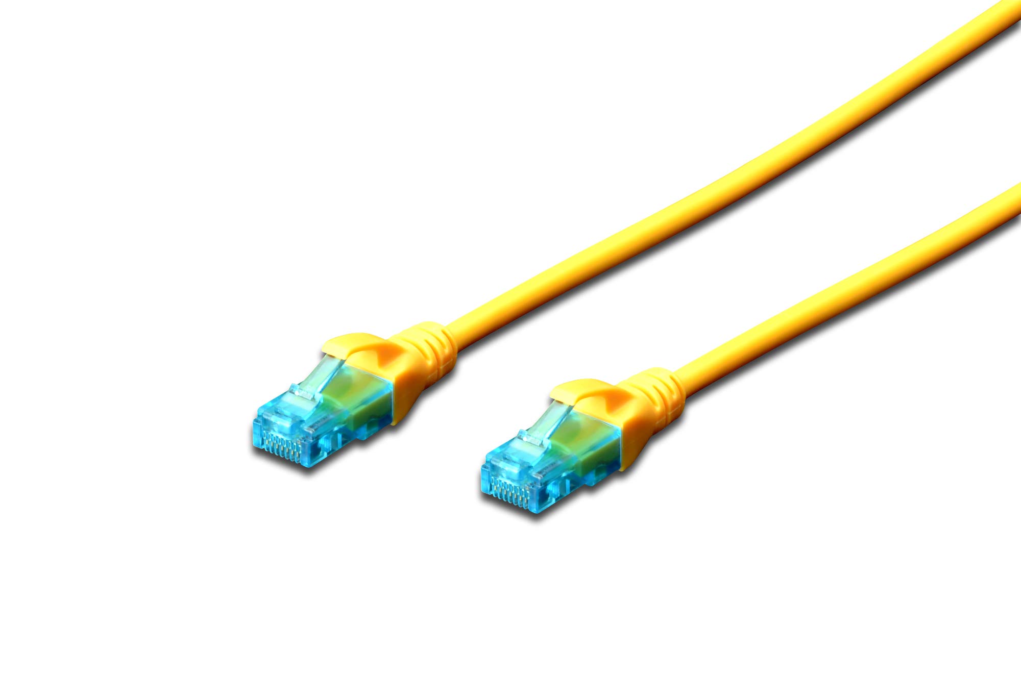 Digitus LAN Cable Cat 5e - 2m - CCA Network Cable with RJ45 - U/UTP Unshielded - Compatible with Cat6 & Cat5 - Yellow