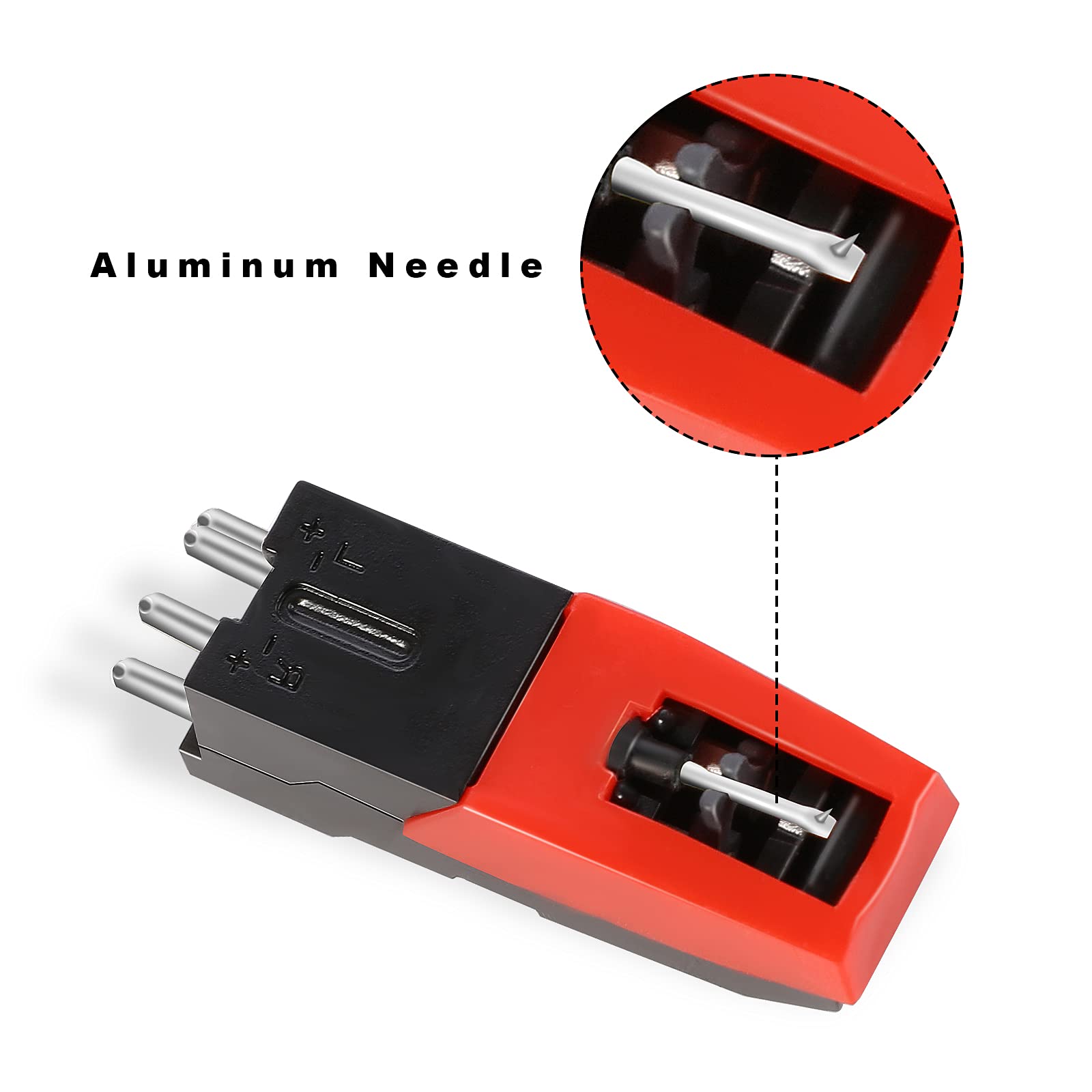 3pcs Record Player Cartridge and Needle,Universal Turntable Diamond Cartridges and Stylus Replacement for LP Crosley Ion Jensen Victrola 1byone Phonograph