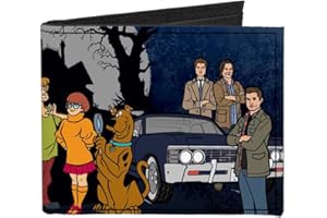 Buckle-Down Men's Standard Canvas Bifold Wallet-Scooby Doo Supernatural, 4.0" x 3.5"
