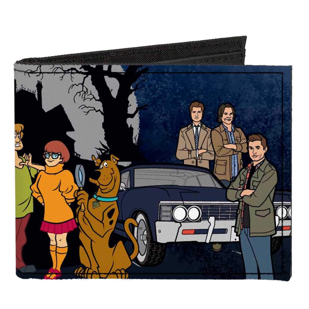 Buckle-Down Men's Standard Canvas Bifold Wallet-Scooby Doo Supernatural, 4.0" x 3.5"