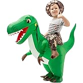 GOOSH Inflatable Dinosaur Costume Kids 48IN Halloween Blow up Costumes for Boys Girls Riding T Rex Air Costume for Party