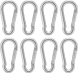 Yolev M4 Spring Loaded Carabiners 304 Stainless Steel 8 Pack Heavy Duty view 8