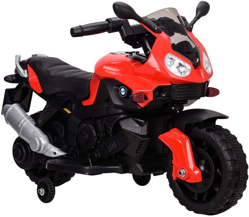 TAMCO Sports Motorcycle Ride On Toy JC917, Electric Power Tricycle with Foot Pedal Starter, Music & Honk & Motorcycle Roar Sound, Super Easy Driving for Kids 2-4 Years Old
