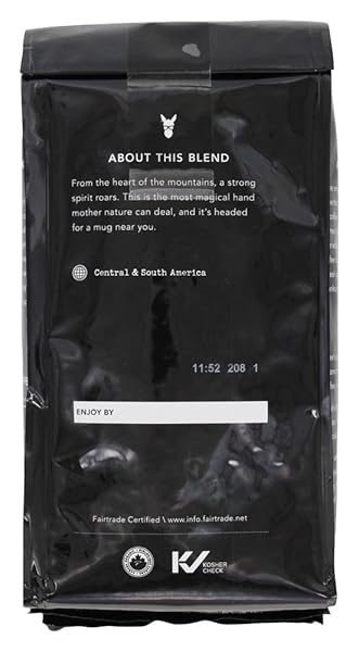 KICKING HORSE COFFEE, GRIZZLY CLAW, DARK ROAST, WHOLE BEAN, 10 OZ – CERTIFIED ORGANIC, FAIRTRADE, KOSHER COFFEE