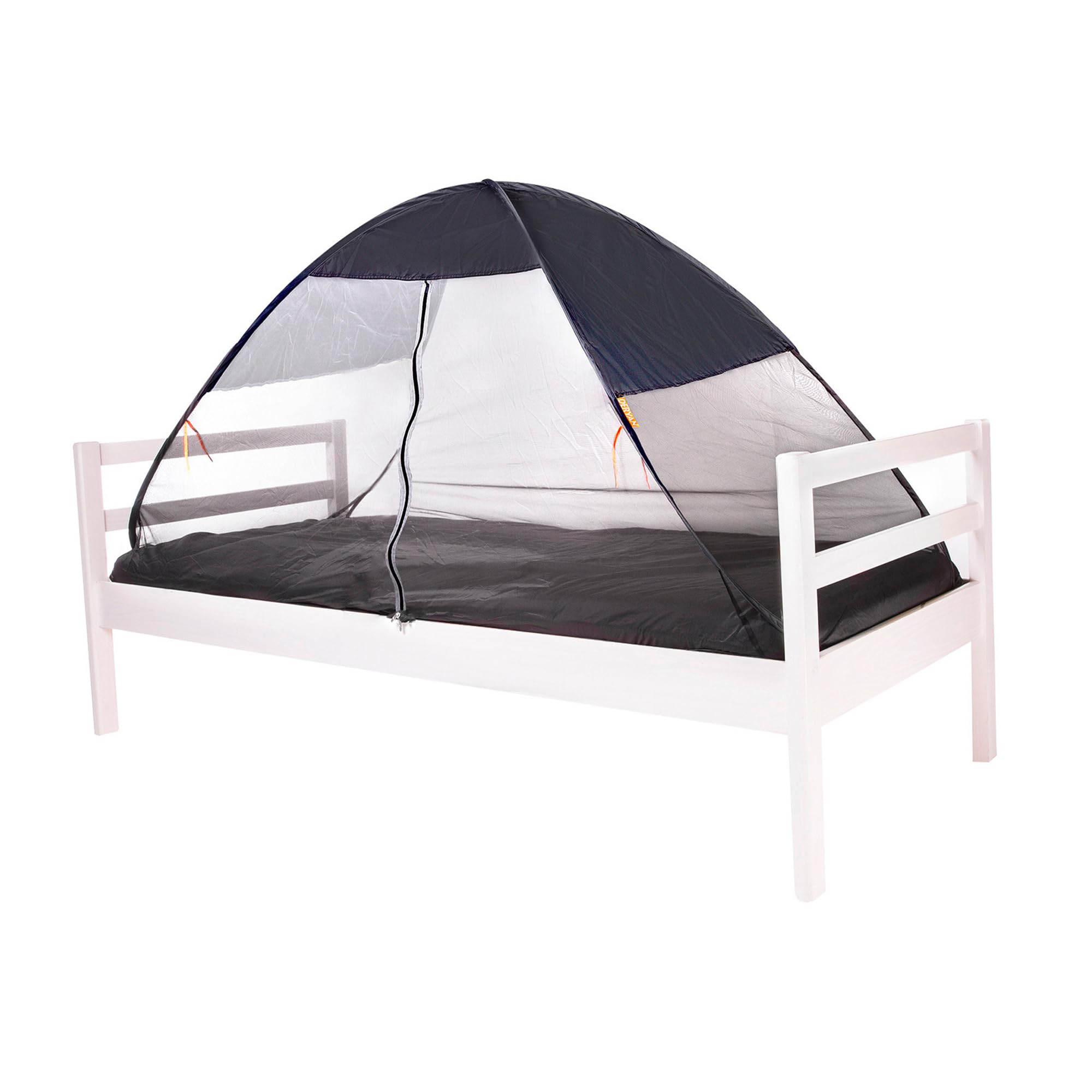DERYAN Bedtent - 200x90cm - Pop-Up System - Grey - < 1mm Mosquito Net - Protects Your Sleeping Child Against Insects - Including Carrying Bag