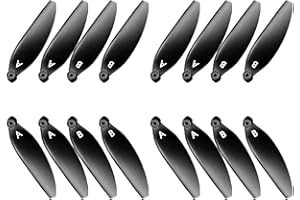 mcokoe 16PCS Foldable Propellers and Screws Replace Parts for S166 S166MAX RC Quadcopter Blade Parts