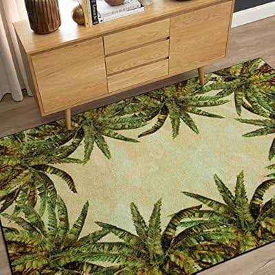 Mohawk Home Verde Palm Area Rug, 5 ft x 8 ft, Green 61Yayj r02L