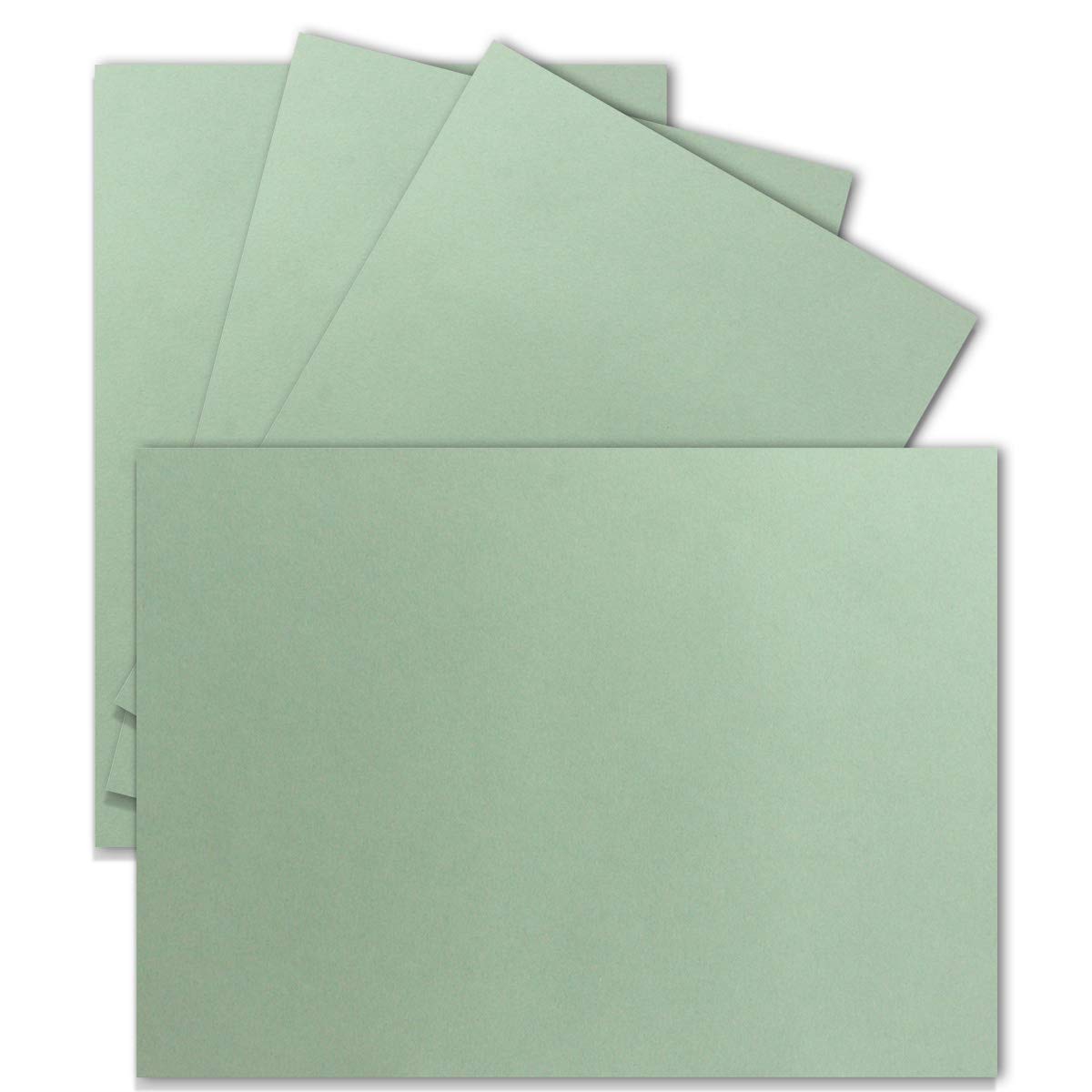 50 single cards DIN A6-10.5 x 14.8 cm - 240 g m² - Eucalyptus - construction cardboard - craft paper - craft cardboard - craft cards - blank postcards — image 1